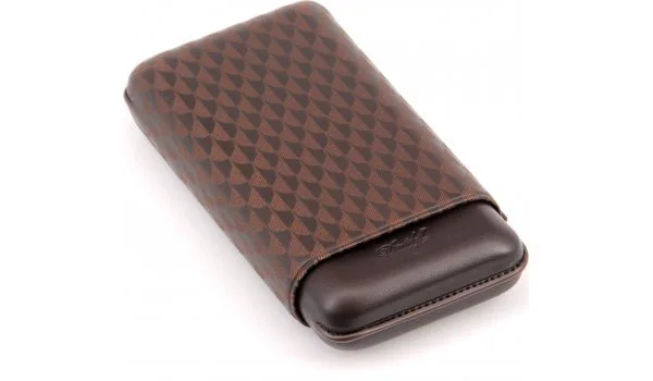 Davidoff cigaretui XL-3 læder brun hærdning