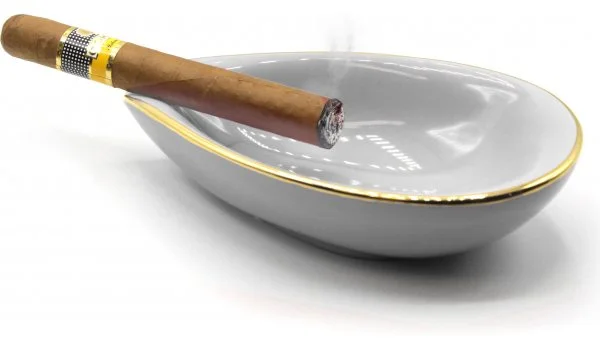 adorini Keramisk Cigar Askebæger Blad Hvid