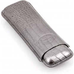 Romeo y Julieta cigaretui læder 2 cigarer sølv