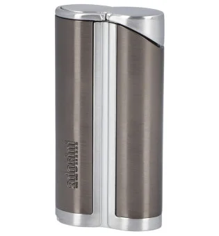 adorini Single Jet Curve Lighter Gunmetal inkl. Cigar Punch
