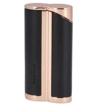 adorini Single Jet Curve Lighter Black / Rose Gold inkl. Cigar Punch