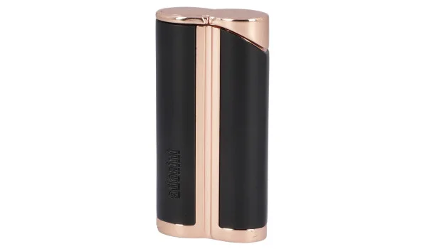 adorini Single Jet Curve Lighter Black / Rose Gold inkl. Cigar Punch
