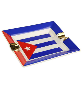Cigaraskebæger i keramik Cubansk flag