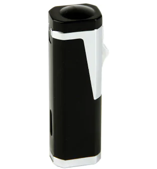 Sky Jet Lighter 3-brænder sort med cigarpunch