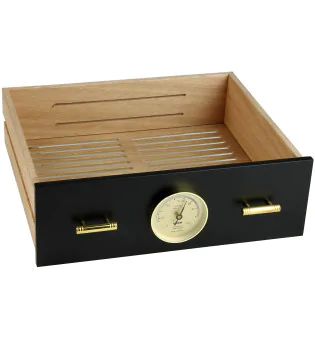 Skuffe til adorini Humidor Chianti medium sort med hygrometerhul foto 5