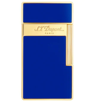 S.T. Dupont Biggy Lighter blå lak gylden 025005