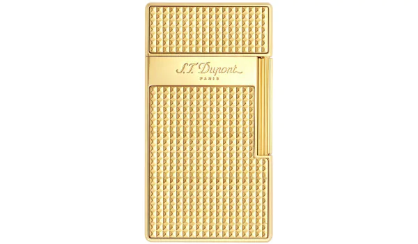 S.T. Dupont Biggy Lighter diamanthoved gylden 025009