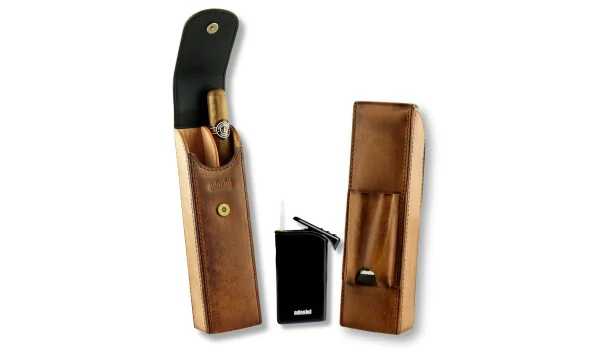 adorini Vintage etui & Slank Jet lighter sæt