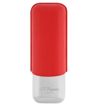 S.T. Dupont Cigaretui for 2 Cigarer Rød Krom 183268