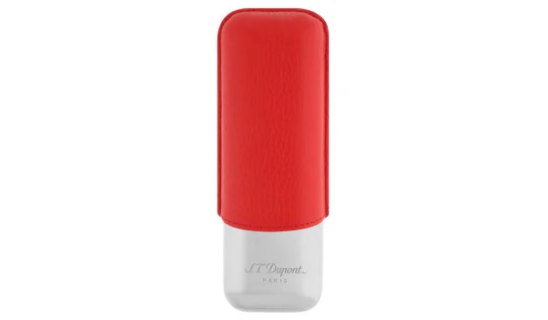 S.T. Dupont Cigaretui for 2 Cigarer Rød Krom 183268