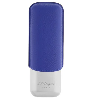 S.T. Dupont Cigaretui for 2 Cigarer blå krom 183267