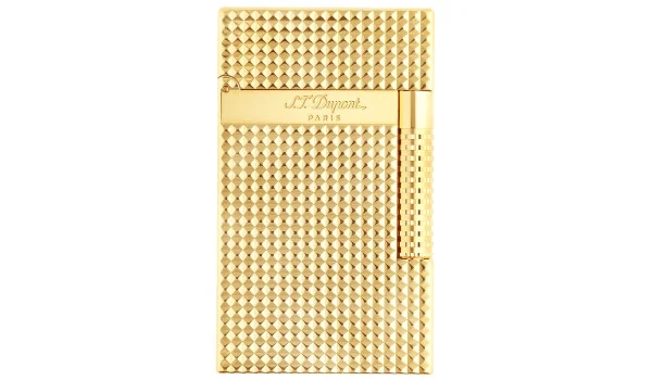 S.T. Dupont Le Grand Cling Lighter Diamanthoved gul guld C23009
