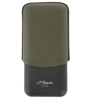 S.T. Dupont cigaretui til 3 cigarer Kaki Sort 183349