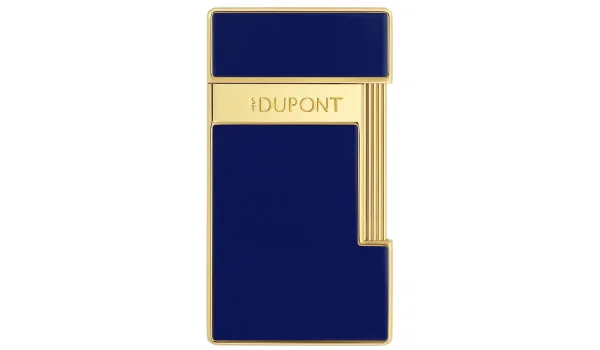 S.T. Dupont slank Lighter blå lak guld 028225