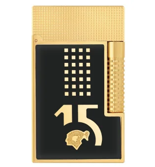 S.T Dupont Le Grand Cling Lighter Behike Sort Gult Guld C23003CL