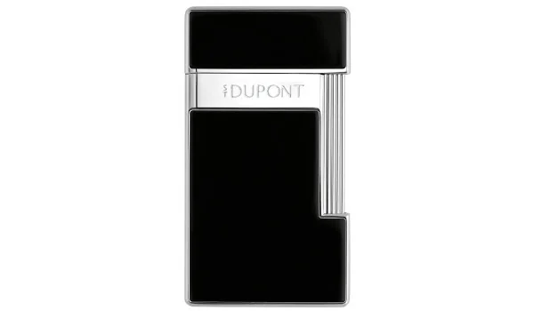 S.T. Dupont Slimmy Lighter Sort Lak Krom 028221
