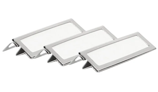 adorini etiketclips Metal sølv pakke med 3