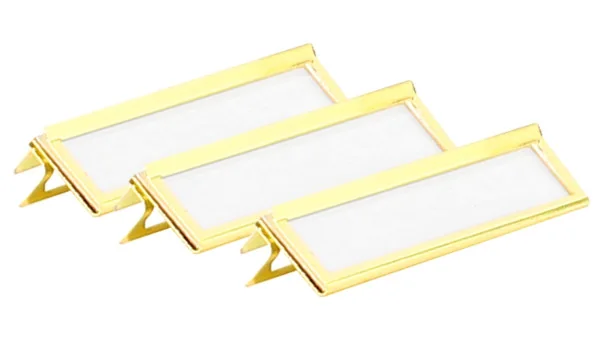 adorini Label Clips Metal guld pakke med 3