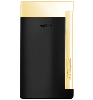 S.T. Dupont slank 7 Lighter sort/guld