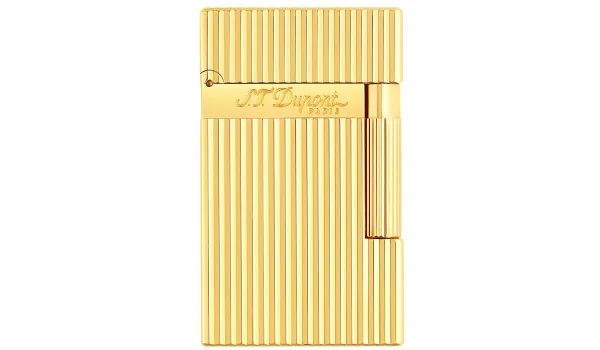 S.T. Dupont Ligne 2 16827 Lighter Vertikalt Rillet Guld