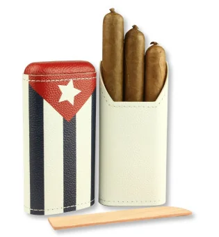 adorini cigaretui ægte læder 2-3 cigarer cubansk flag