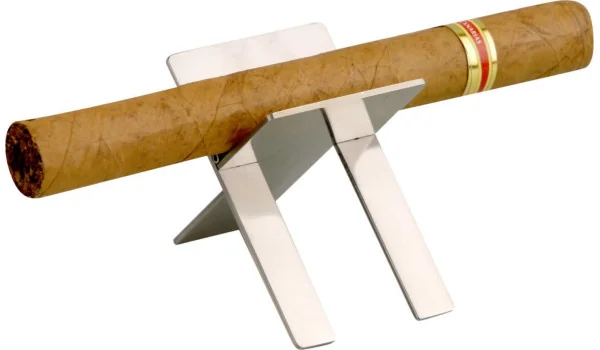 Cigarbænk metal krom stor