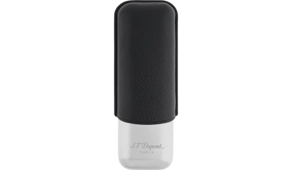S.T. Dupont Cigaretui til 2 cigarer sort/khrom 183260