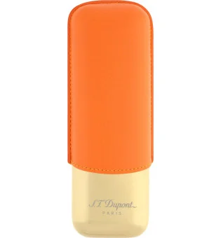 S.T. Dupont Cigaretui til 2 cigarer Orange/Guld 183256