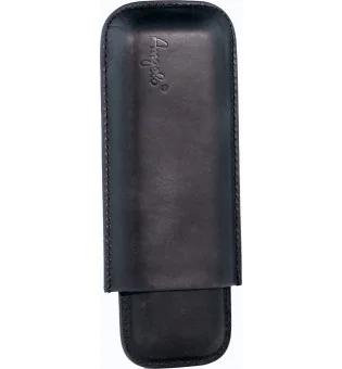 Angelo cigaretui sort 2 cigarer læder