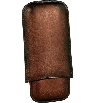 Angelo cigaretui 3 i mørkebrunt læder