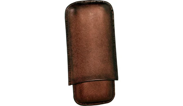 Angelo cigaretui 3 i mørkebrunt læder