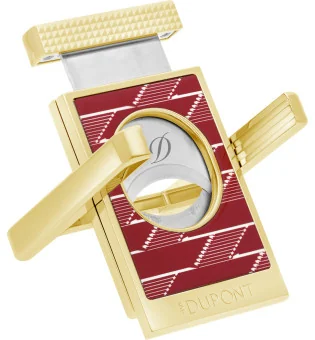 S.T. Dupont Klipper og Cigarstativ Monogram 1872 Bordeaux Rød 003478