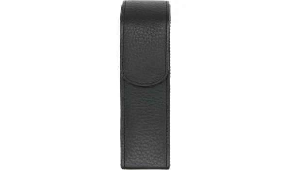 adorini lomme læder cigaretui 2 cigarer sort, sort garn