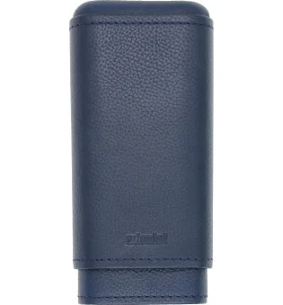 adorini Cigaretui i ægte læder til 2-3 cigarer, blå