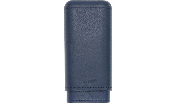 adorini Cigaretui i ægte læder til 2-3 cigarer, blå