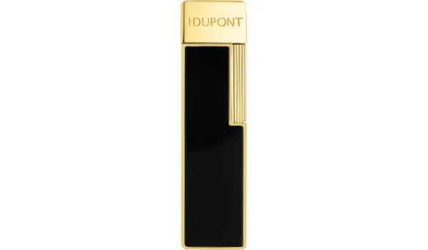 S.T. Dupont Twiggy Lighter Sort Lak Guld 030112