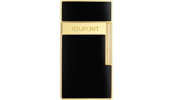 S.T. Dupont Biggy Lighter Sort Lak Gylden 025222