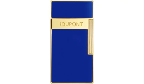 S.T. Dupont Biggy Lighter Blå Lak Gylden 025225