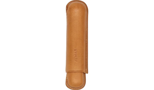 Jemar læder enkelt cigaretui naturlig 464/1