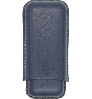 Jemar læder dobbelt cigaretui Edge Beruga blå 464/2