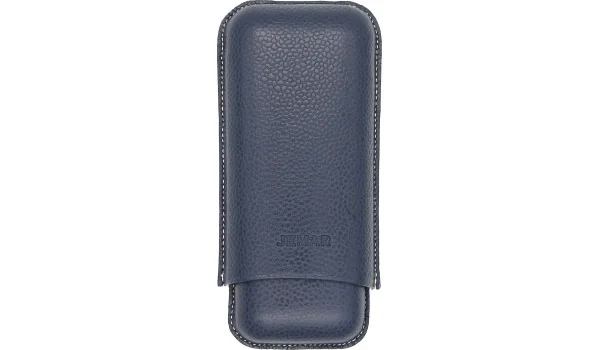 Jemar læder dobbelt cigaretui Edge Beruga blå 464/2