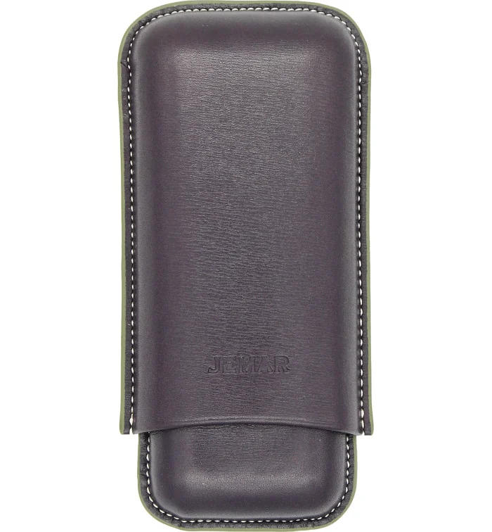 Jemar læder dobbelt cigaretui Edge Barniz 464/2