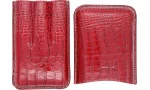 Jemar læder triple cigaretui Coco rød 464/3