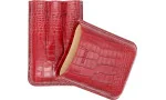 Jemar læder triple cigaretui Coco rød 464/3