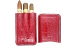 Jemar læder triple cigaretui Coco rød 464/3