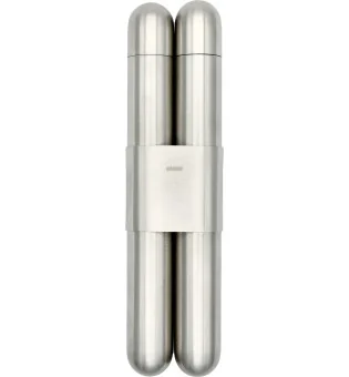 adorini Double Cigar Høj Kvalitet Stål Satin Finish/Cedar