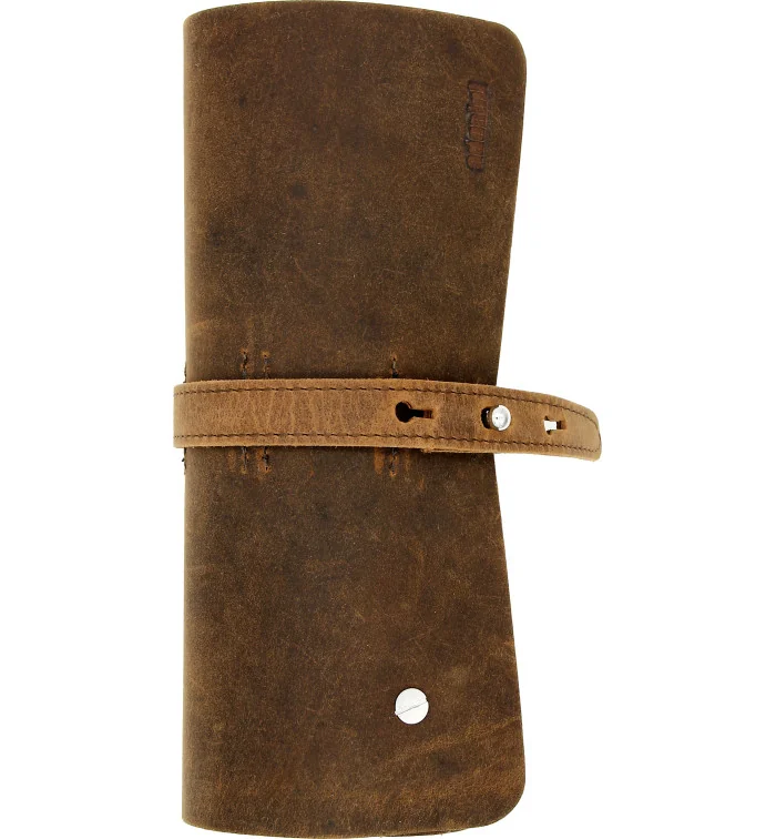 adorini Cigar rulle ægte læder brun foto 2