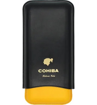 Cohiba-cigaretui i læder, sort, gul og hvid