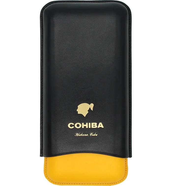 Cohiba-cigaretui i læder, sort, gul og hvid