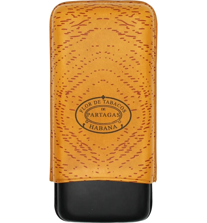 Partagas Classic Cigar Case Læder orange og sort 3 stk.